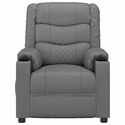 vidaXL Recliner Chair Grey Faux Leather - 66311