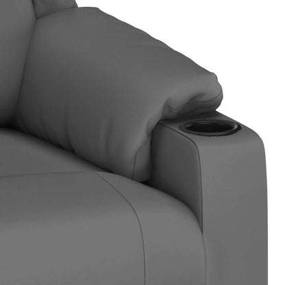 vidaXL Recliner Chair Grey Faux Leather - 66311