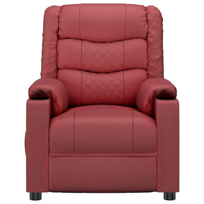 vidaXL Recliner Chair Wine Red Faux Leather - 66318