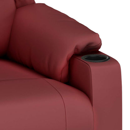 vidaXL Recliner Chair Wine Red Faux Leather - 66318