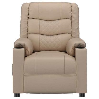 vidaXL Recliner Chair Cappuccino Faux Leather - Brown - 66319