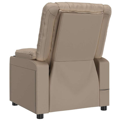 vidaXL Recliner Chair Cappuccino Faux Leather - Brown - 66319