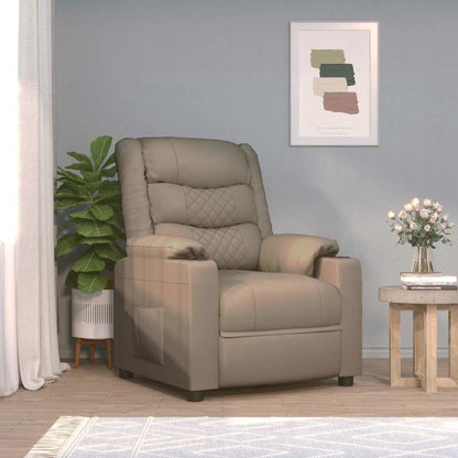 vidaXL Recliner Chair Cappuccino Faux Leather - Brown - 66319