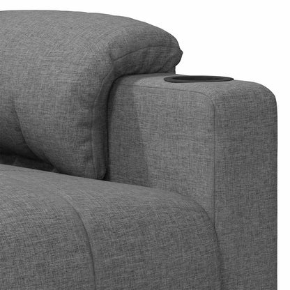 vidaXL Recliner Chair Light Grey Fabric