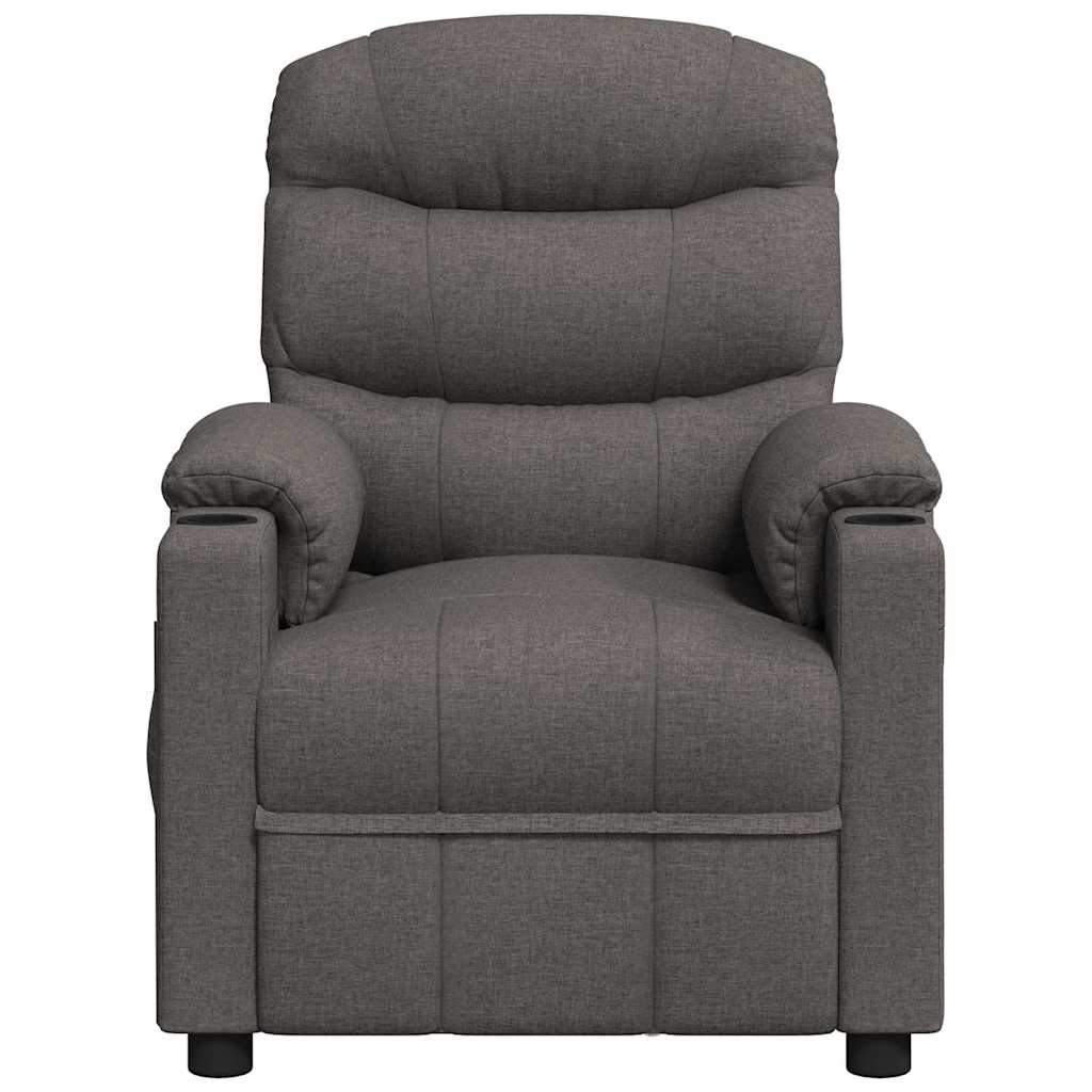 vidaXL Recliner Chair Dark Grey Fabric - 66321