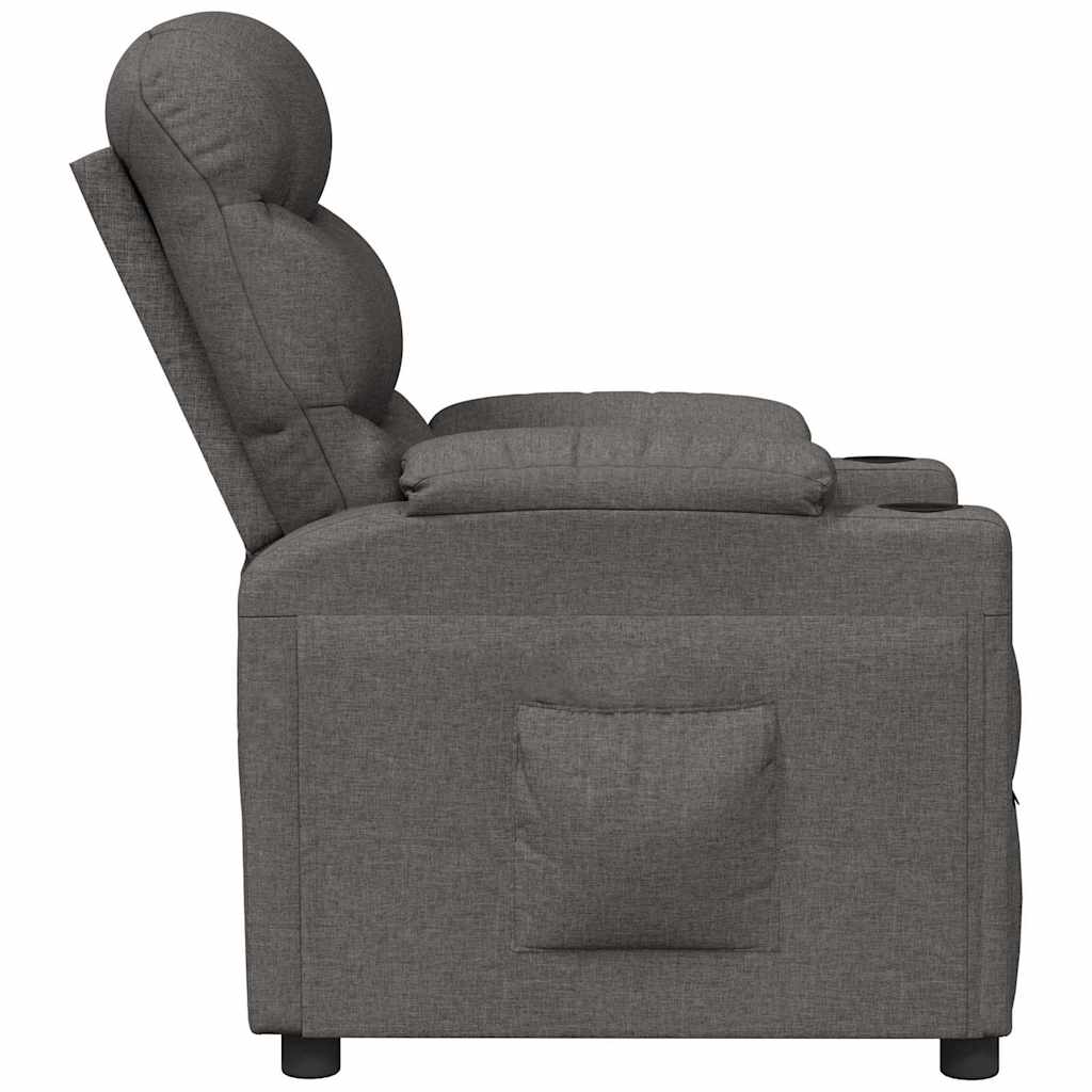 vidaXL Recliner Chair Dark Grey Fabric - 66321