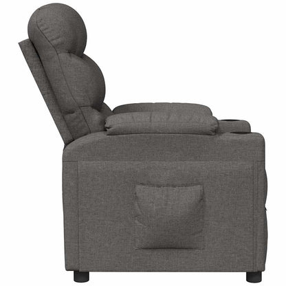 vidaXL Recliner Chair Dark Grey Fabric - 66321