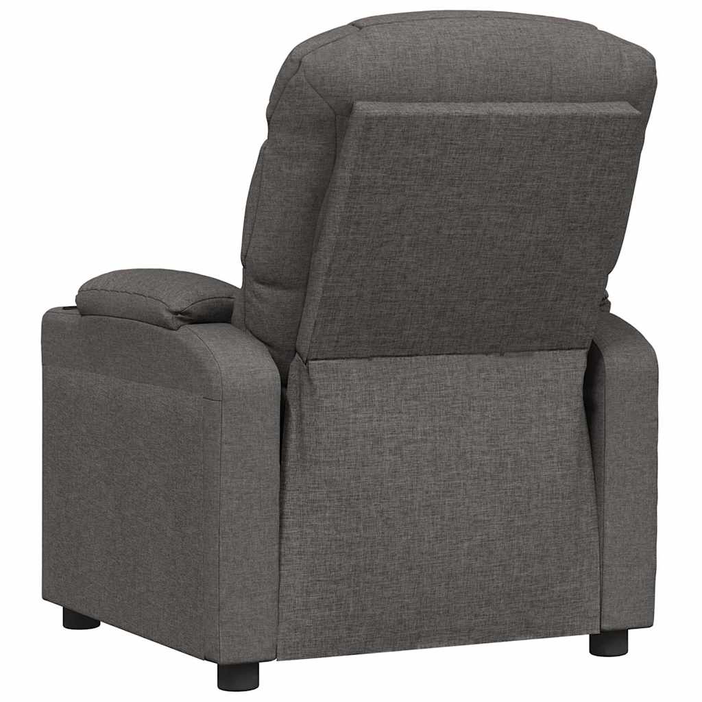 vidaXL Recliner Chair Dark Grey Fabric - 66321