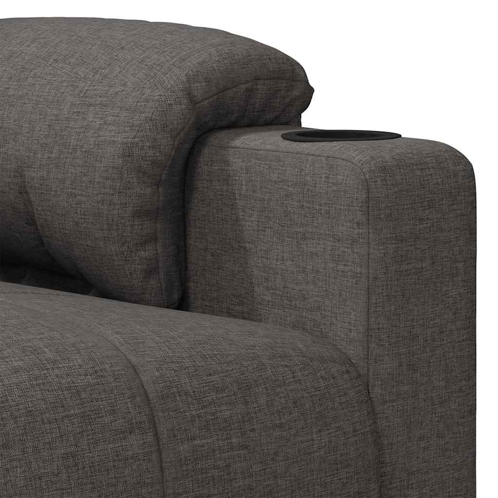 vidaXL Recliner Chair Dark Grey Fabric - 66321