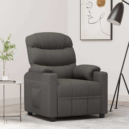 vidaXL Recliner Chair Dark Grey Fabric - 66321