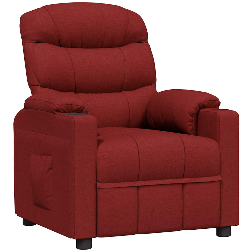 vidaXL Recliner Chair Wine Red Fabric - 66326