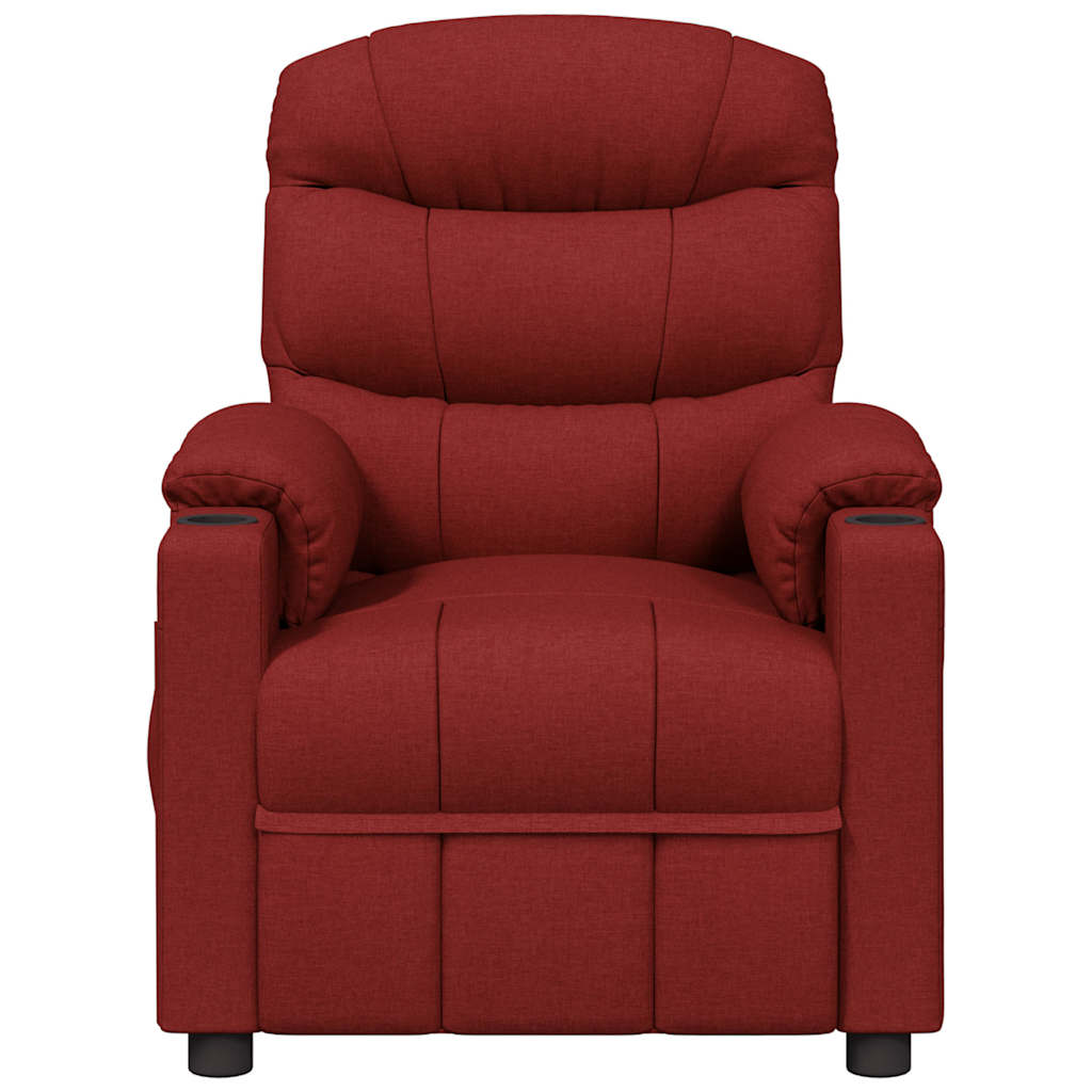 vidaXL Recliner Chair Wine Red Fabric - 66326