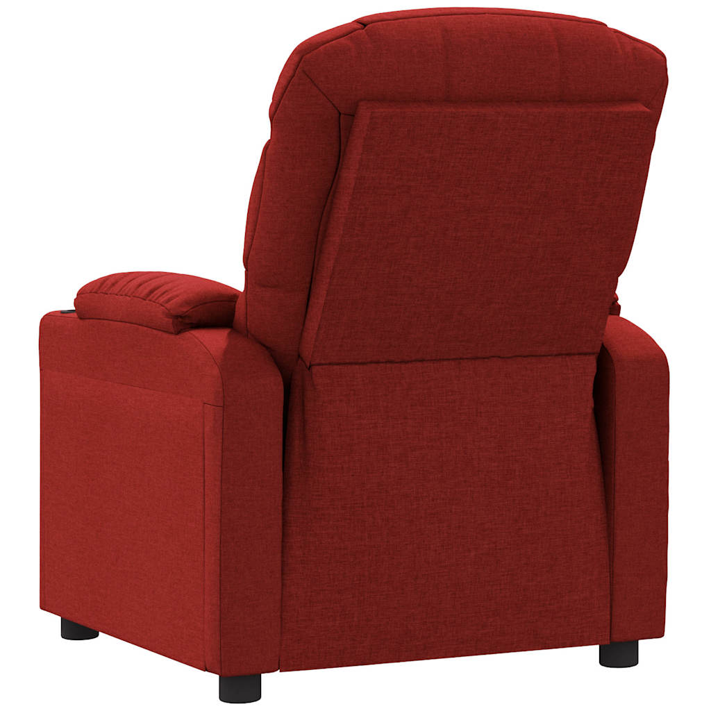 vidaXL Recliner Chair Wine Red Fabric - 66326