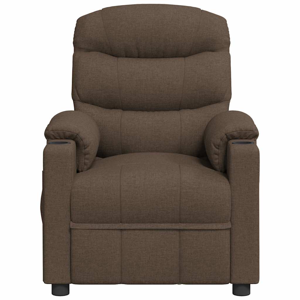 vidaXL Recliner Chair Brown Fabric