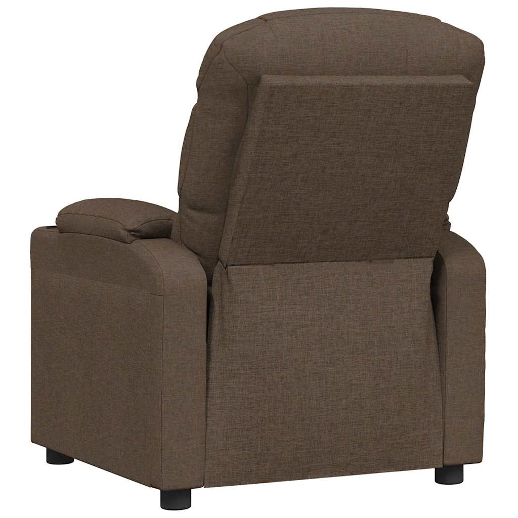 vidaXL Recliner Chair Brown Fabric