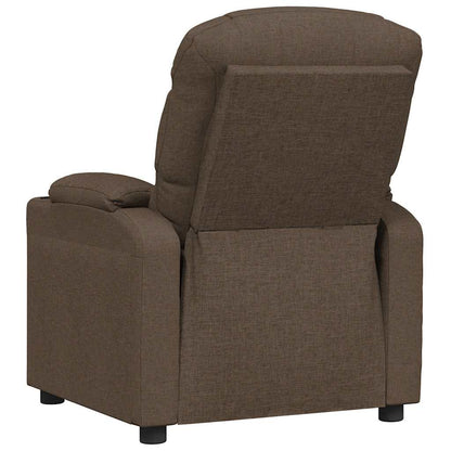 vidaXL Recliner Chair Brown Fabric