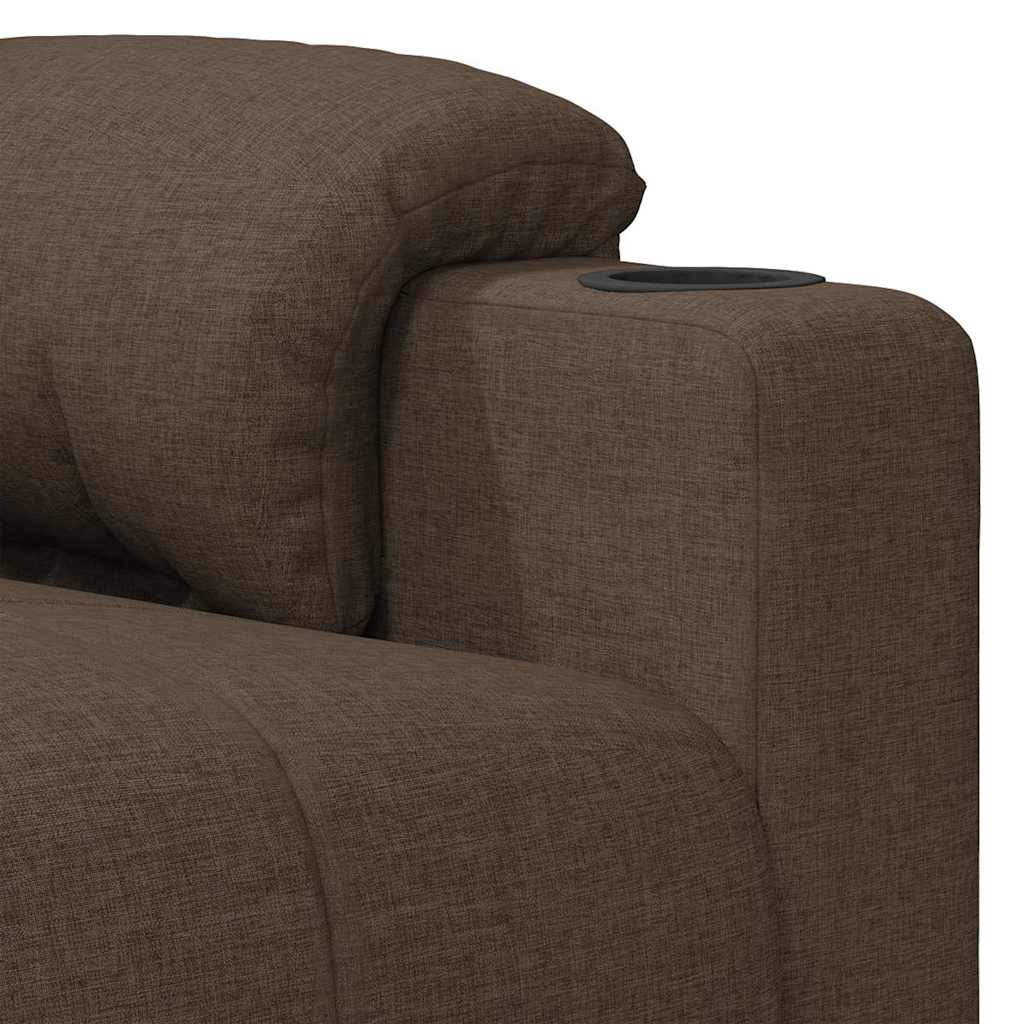vidaXL Recliner Chair Brown Fabric
