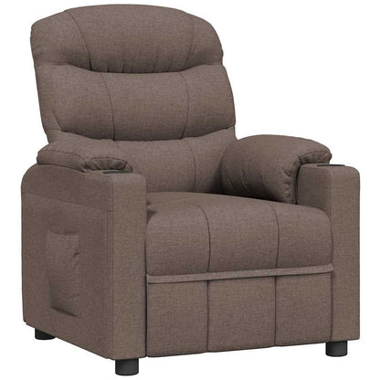 vidaXL Recliner Chair Taupe Fabric - 66346