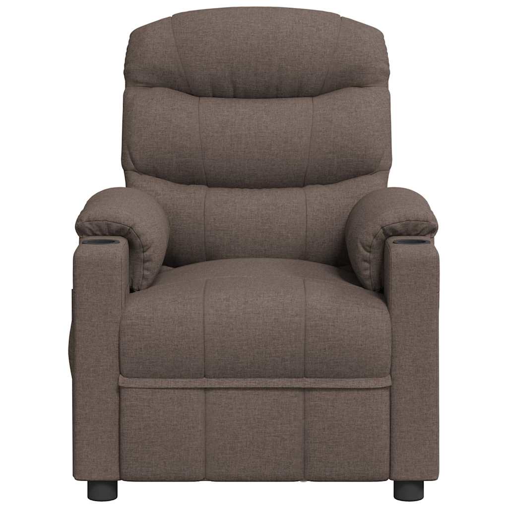 vidaXL Recliner Chair Taupe Fabric - 66346