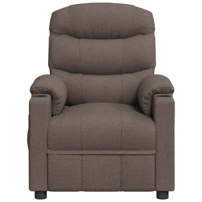 vidaXL Recliner Chair Taupe Fabric - 66346