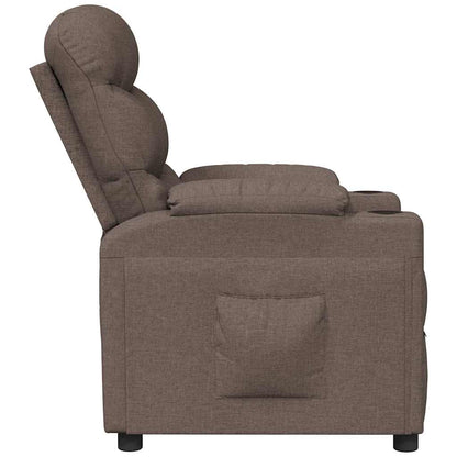 vidaXL Recliner Chair Taupe Fabric - 66346