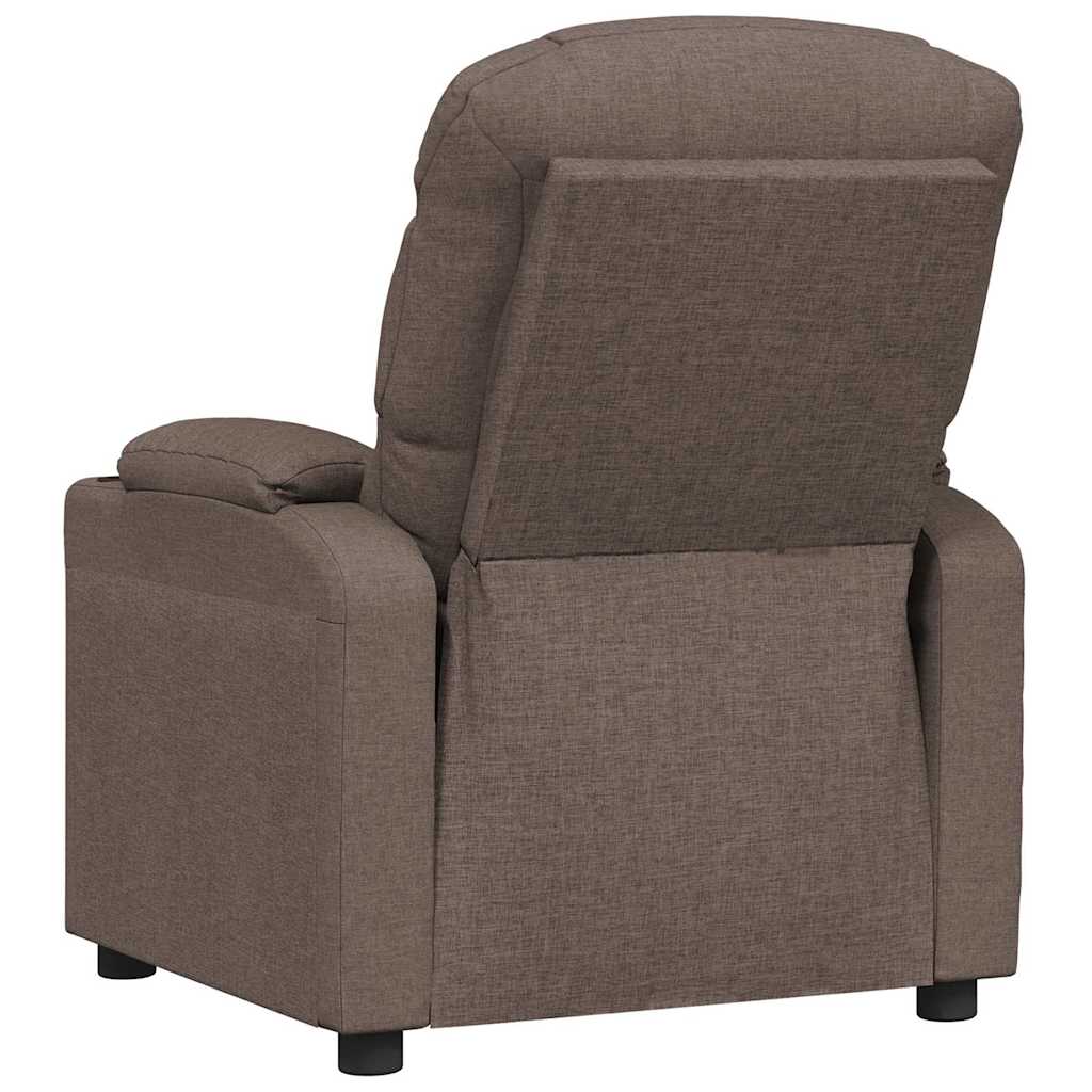 vidaXL Recliner Chair Taupe Fabric - 66346
