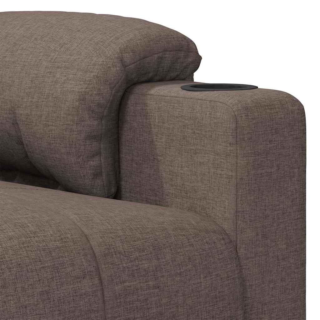 vidaXL Recliner Chair Taupe Fabric - 66346