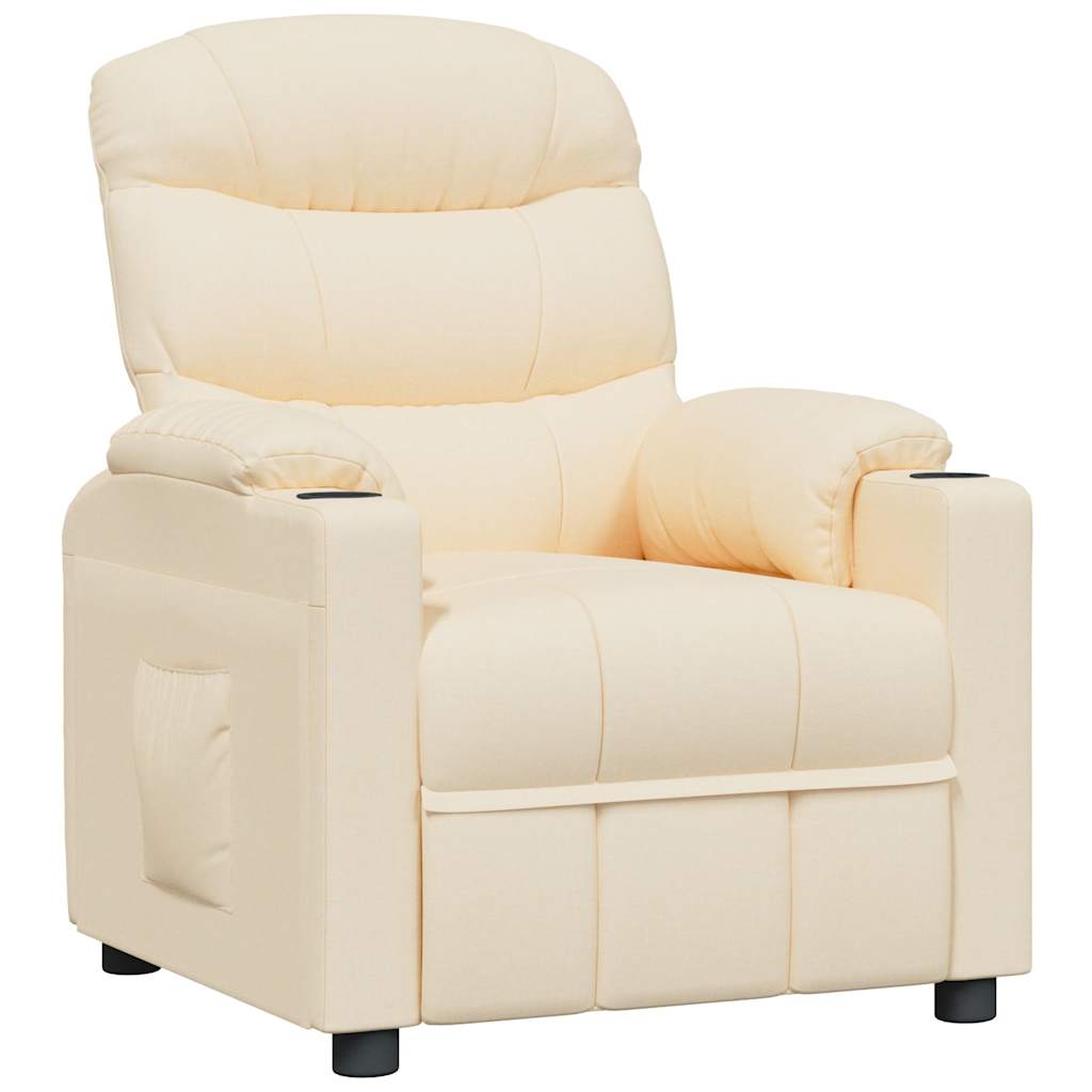 vidaXL Recliner Chair Cream Fabric