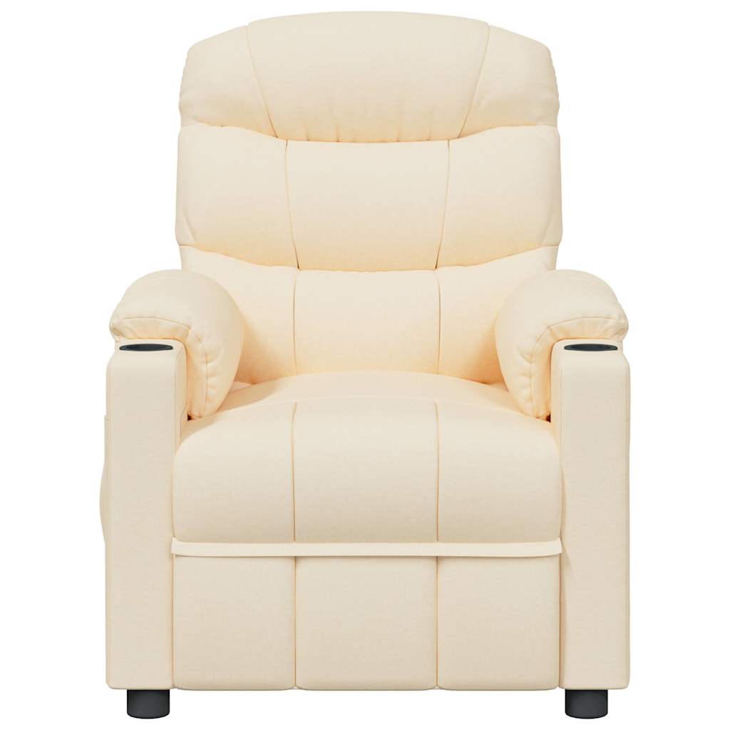 vidaXL Recliner Chair Cream Fabric