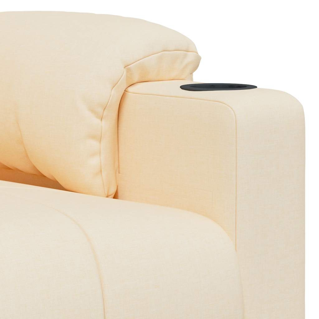 vidaXL Recliner Chair Cream Fabric