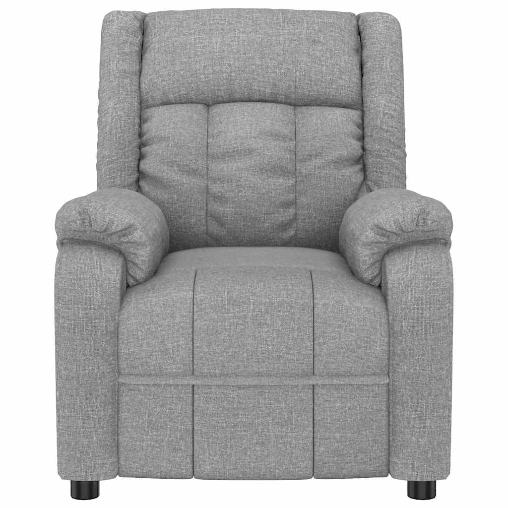vidaXL Recliner Chair Light Grey Fabric - 66368