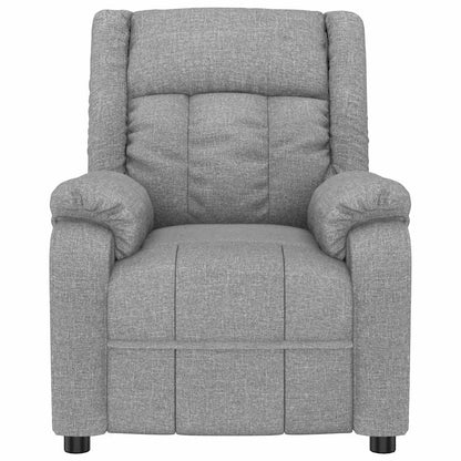vidaXL Recliner Chair Light Grey Fabric - 66368