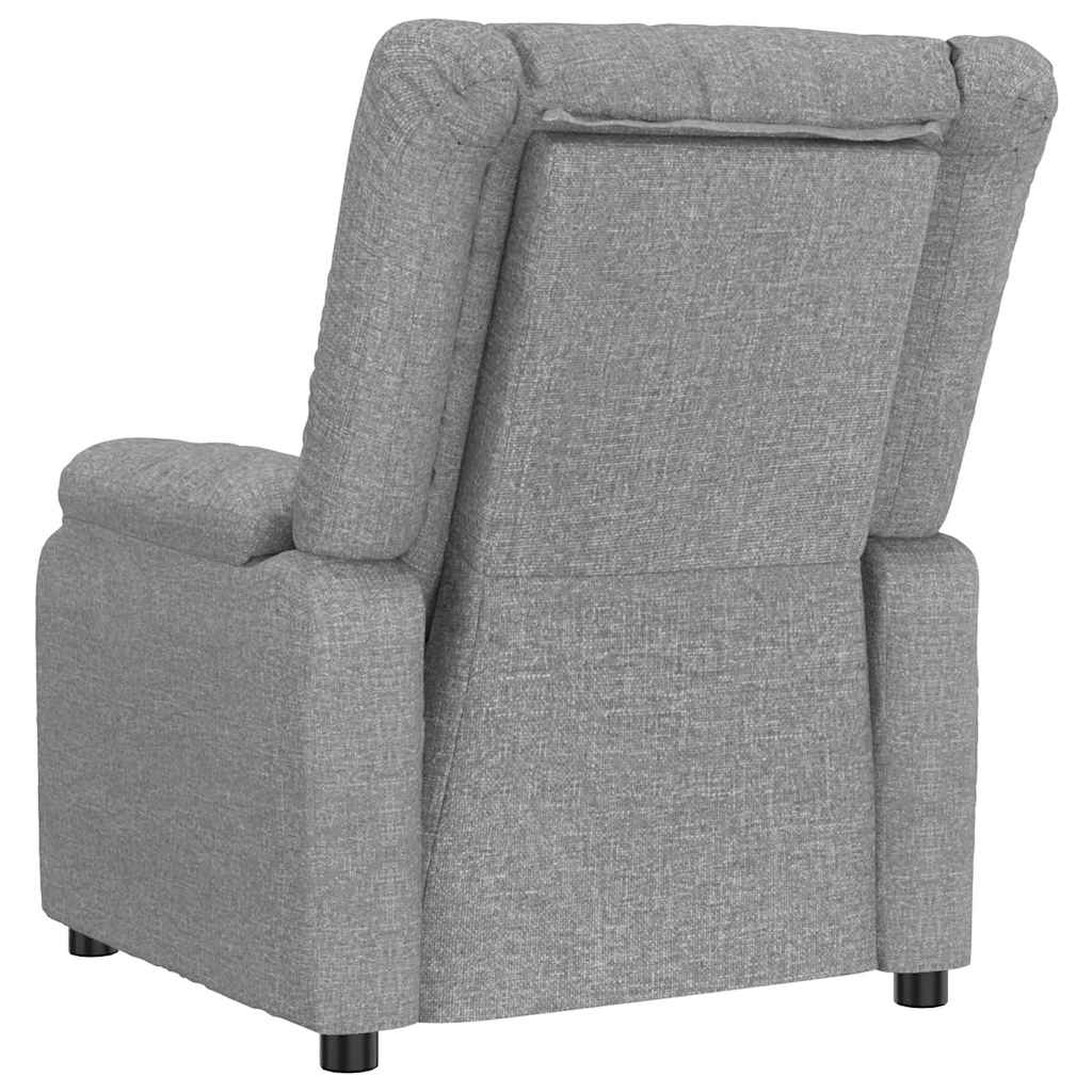 vidaXL Recliner Chair Light Grey Fabric - 66368
