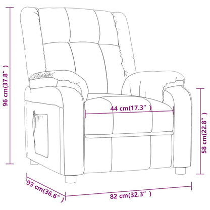 vidaXL Recliner Chair Light Grey Fabric - 66368