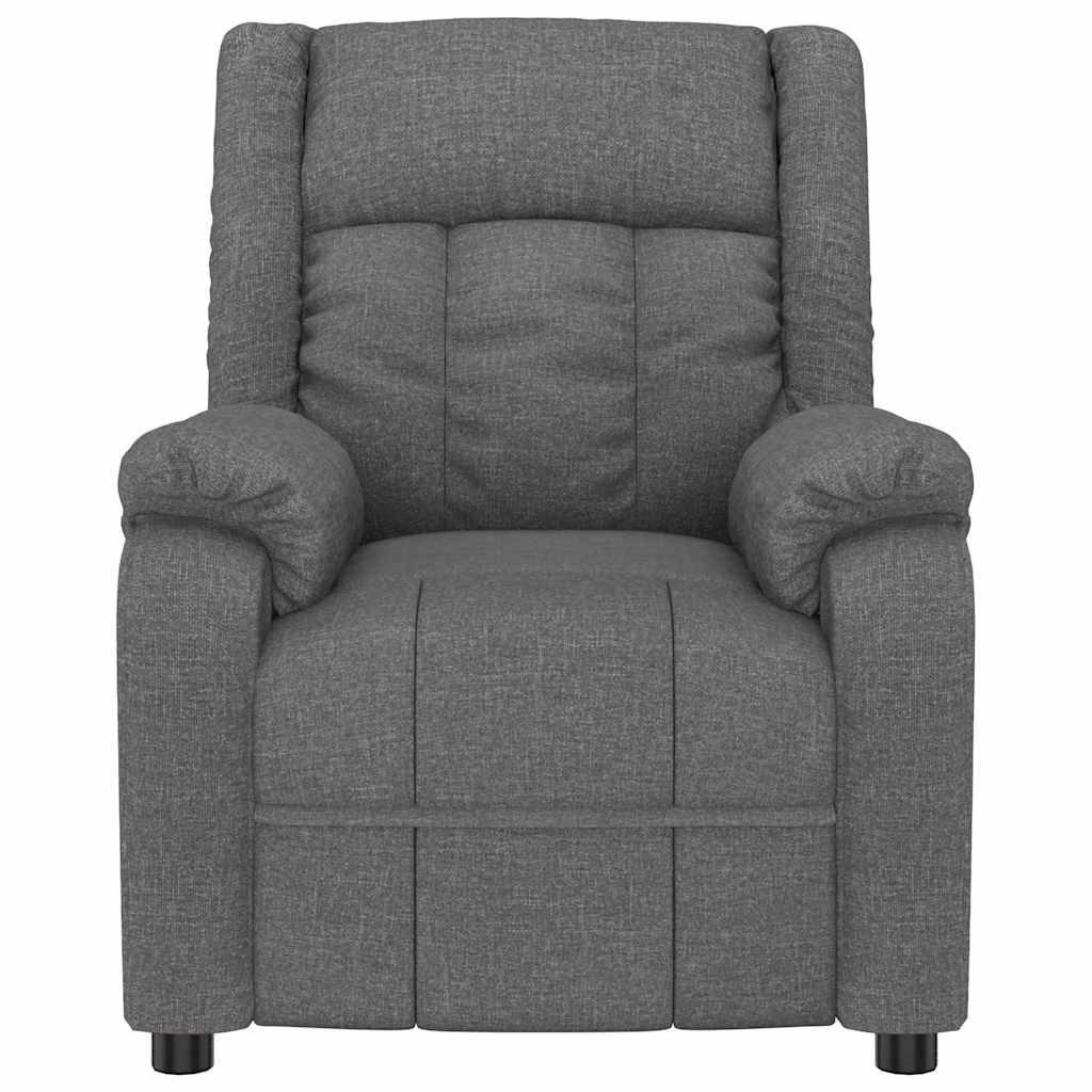 vidaXL Recliner Chair Dark Grey Fabric - 66371