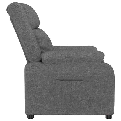 vidaXL Recliner Chair Dark Grey Fabric - 66371