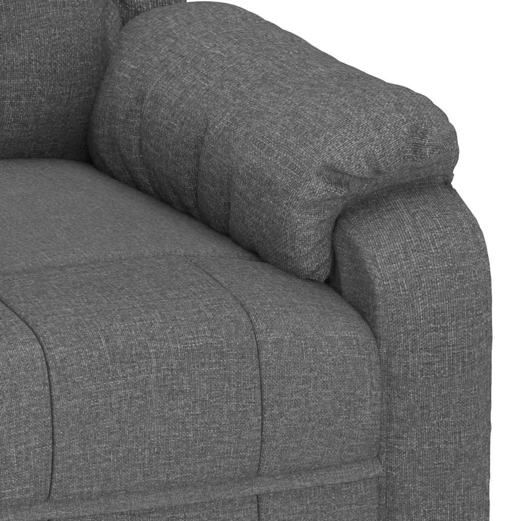 vidaXL Recliner Chair Dark Grey Fabric - 66371