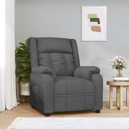 vidaXL Recliner Chair Dark Grey Fabric - 66371