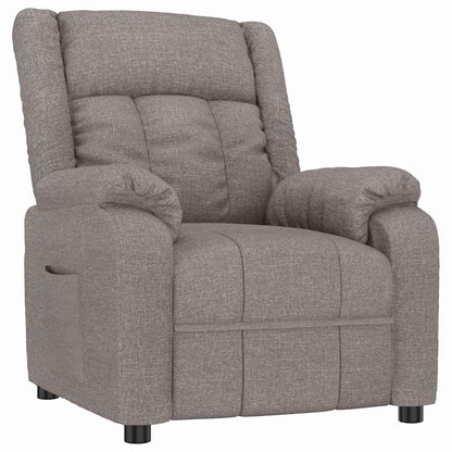 vidaXL Recliner Chair Taupe Fabric - 66375