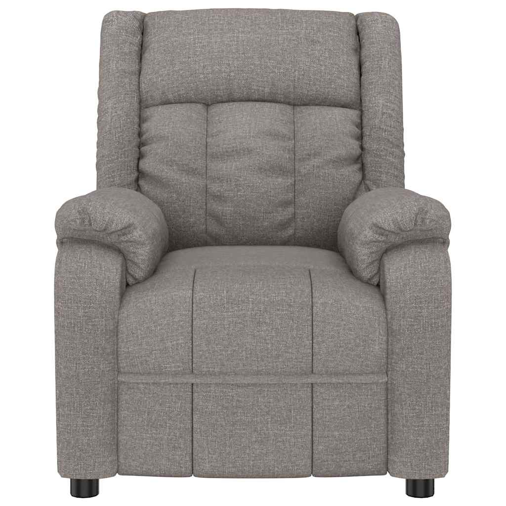 vidaXL Recliner Chair Taupe Fabric - 66375