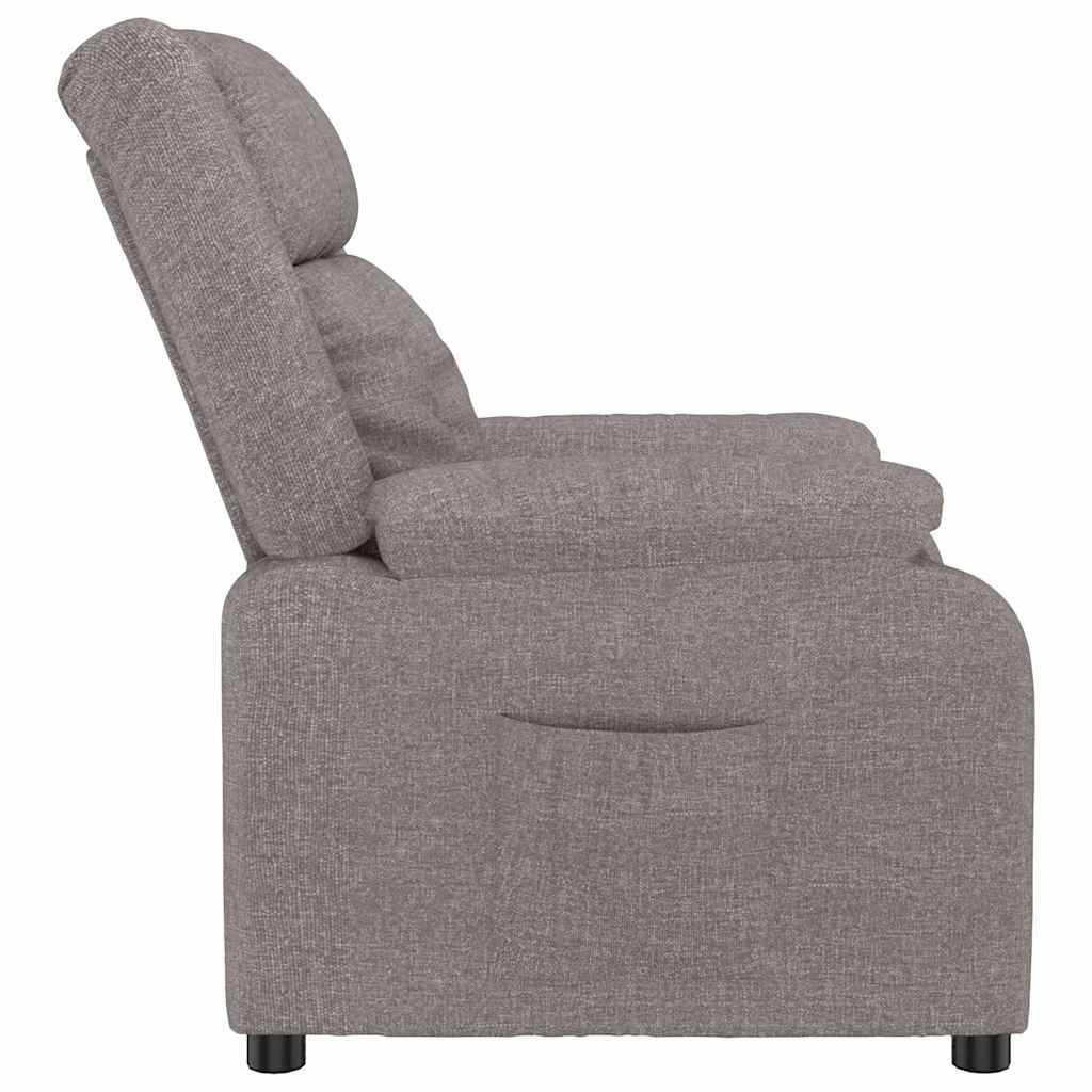 vidaXL Recliner Chair Taupe Fabric - 66375