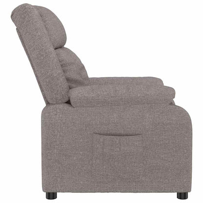 vidaXL Recliner Chair Taupe Fabric - 66375