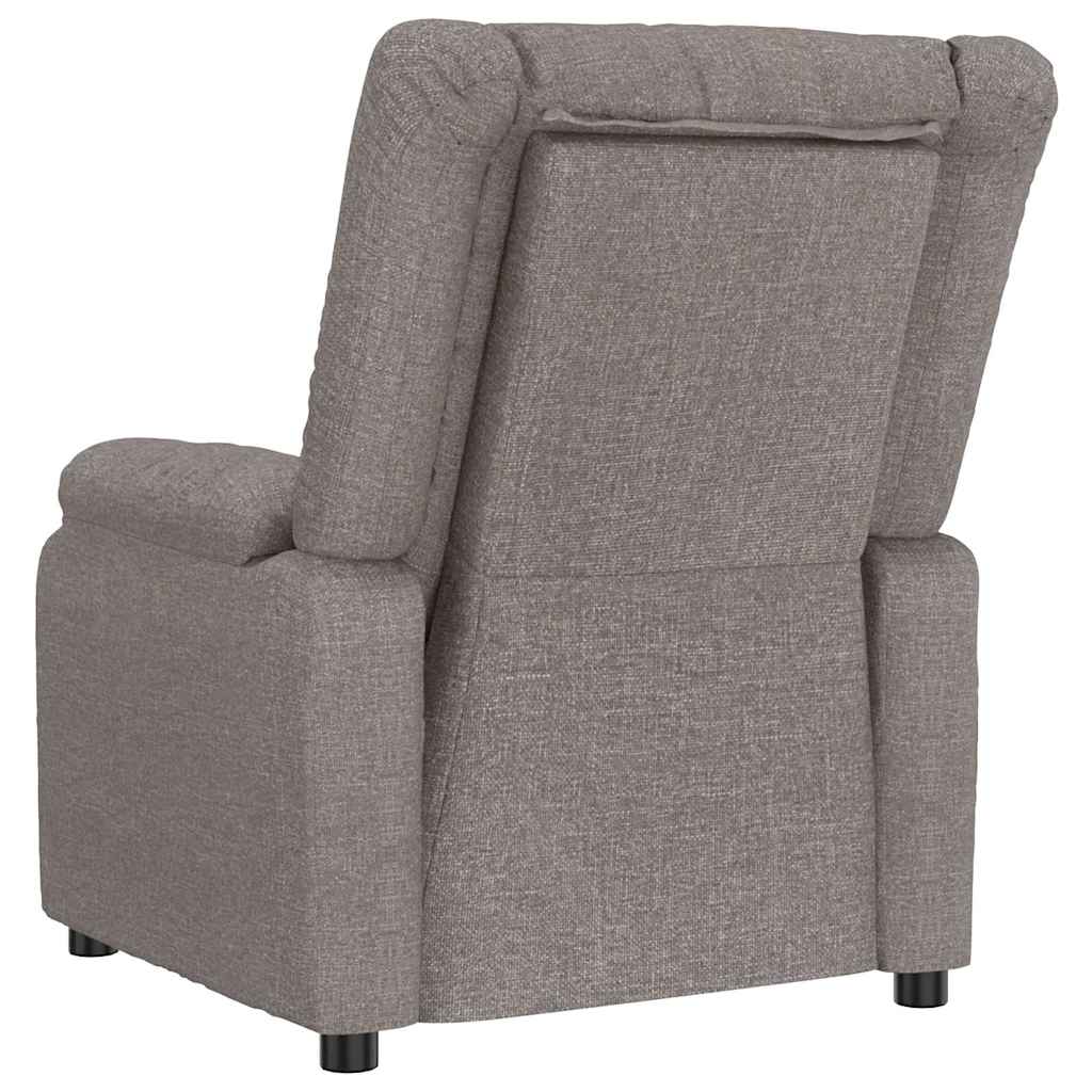 vidaXL Recliner Chair Taupe Fabric - 66375