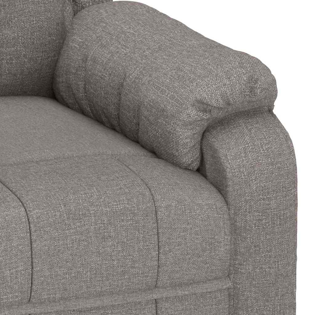 vidaXL Recliner Chair Taupe Fabric - 66375