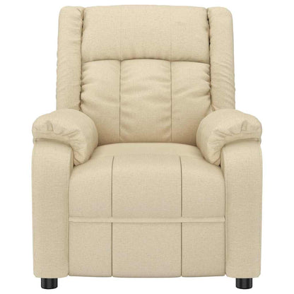 vidaXL Recliner Chair Cream Fabric - 66376
