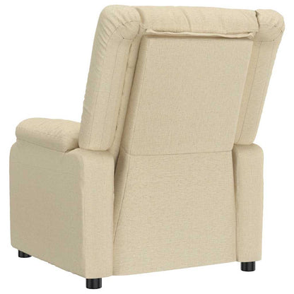vidaXL Recliner Chair Cream Fabric - 66376