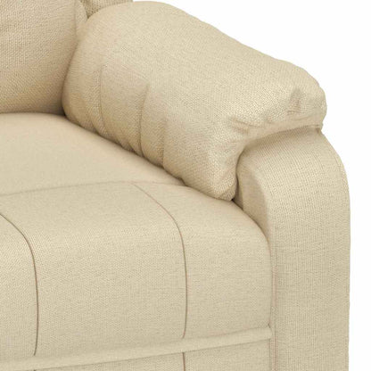 vidaXL Recliner Chair Cream Fabric - 66376