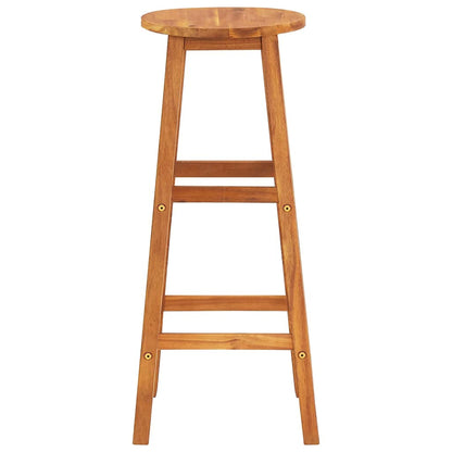 vidaXL Bar Stools 8 pcs Solid Wood Acacia - Brown - 34 x 34 x 76 cm