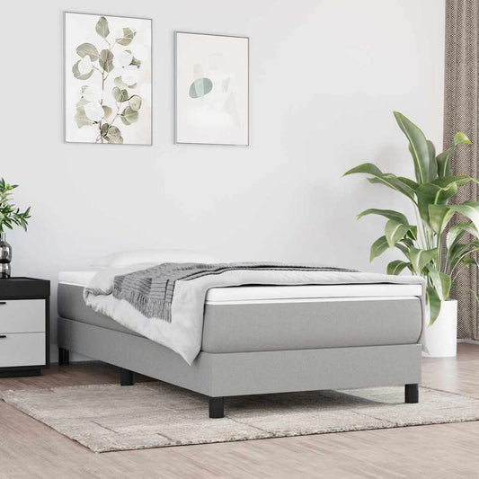 vidaXL Pocket Spring Bed Mattress Medium Light Grey 100x190x20 cm Twin - 190 x 100 x 20 cm