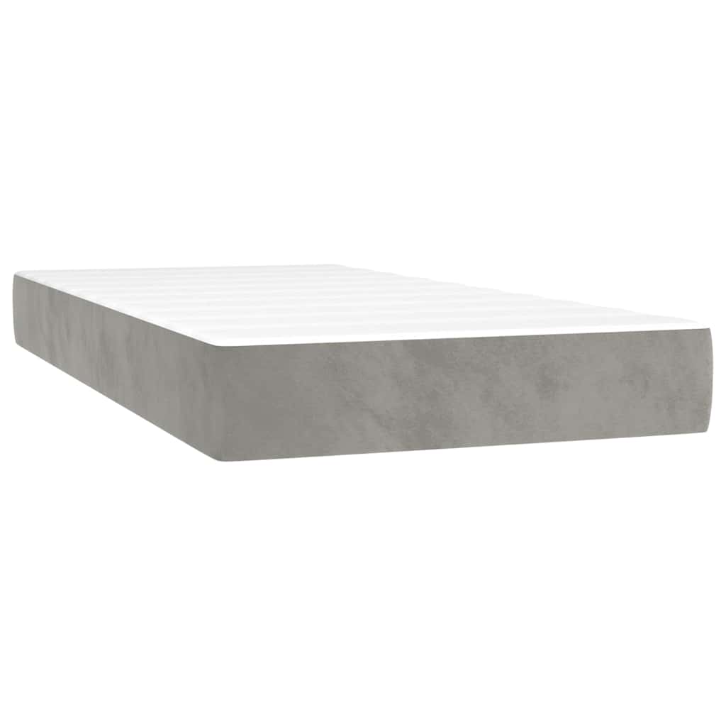 vidaXL Pocket Spring Bed Mattress Medium Light Grey 100x203x20 cm Twin XL - 203 x 100 x 20 cm